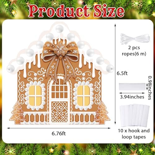 Extra Large Christmas Banner Decorations 6.8x6.5 ft Polyester in 6.8x6.5 ft, alternate view 2