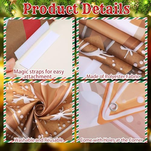 Extra Large Christmas Banner Decorations 6.8x6.5 ft Polyester in 6.8x6.5 ft, alternate view 3