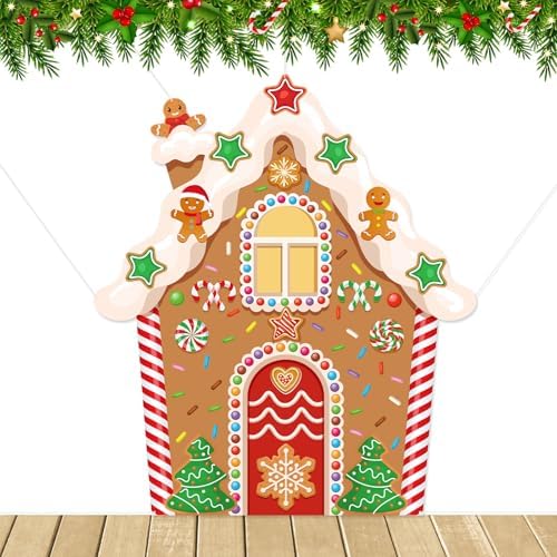 Extra Large Christmas Banner Decorations 7.5x6.5 ft Polyester in 7.5x6.5 ft