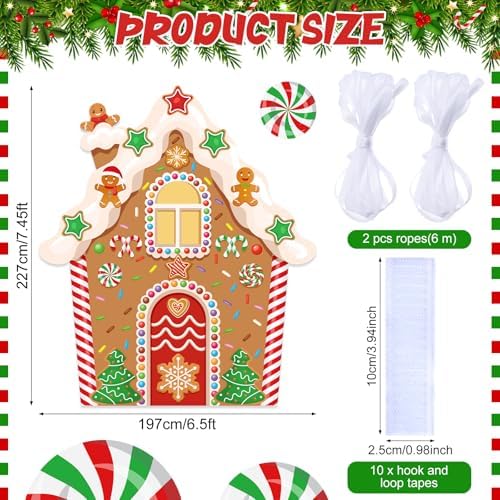 Extra Large Christmas Banner Decorations 7.5x6.5 ft Polyester in 7.5x6.5 ft, alternate view 2