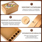 Extra Large Disposable Serving Pastry Box Cardboard 5PK, Strong Platter Box w/ Lid for 8-10 People To Go, Stably, alternate