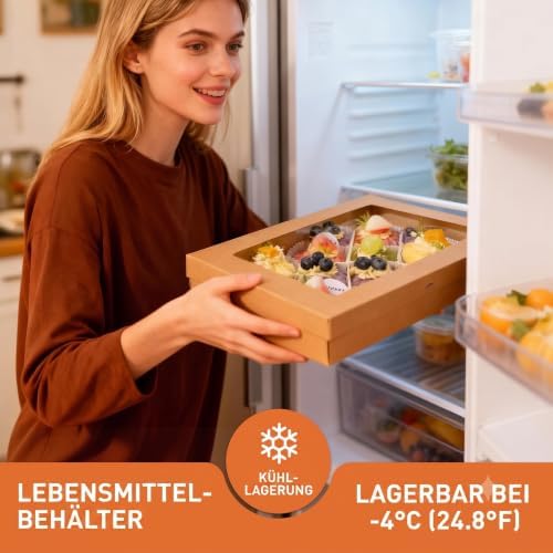 Extra Large Disposable Serving Pastry Box Cardboard 5PK, Strong Platter Box w/ Lid for 8-10 People To Go, Stably, alternate