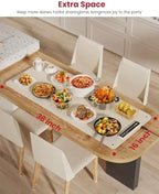Extra Large Food Warming Mat, XXL 36"x16" Full-Surface Heating in Beige, alternate view 2