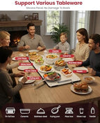 Extra Large Food Warming Mat, XXL 36"x16" Full-Surface Heating in Beige, alternate view 4