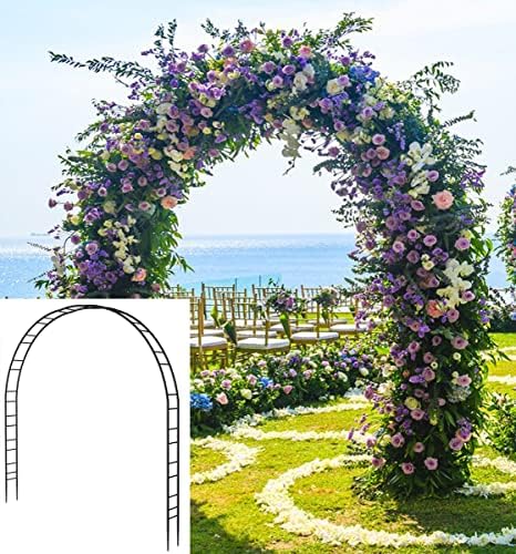 Extra Large Garden Arch 7.2Ft Wide 9.2Ft High, Black in Black