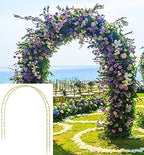 Extra Large Garden Arch 7.2Ft Wide 9.2Ft High, Gold in Gold