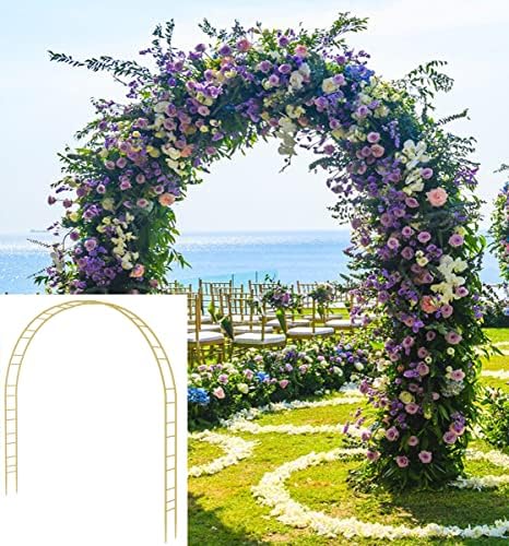 Extra Large Garden Arch 7.2Ft Wide 9.2Ft High, Gold in Gold