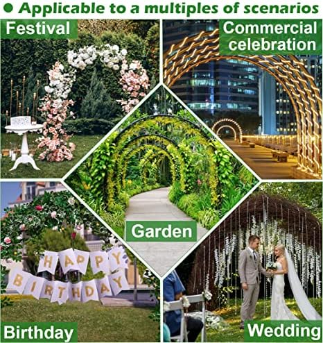 Extra Large Garden Arch 7.2Ft Wide 9.2Ft High, Gold in Gold, alternate view 4