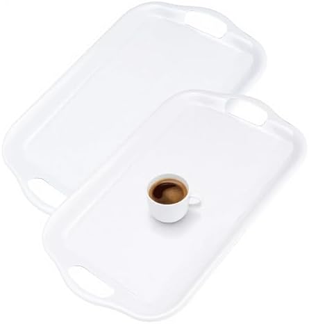 Extra Large Melamine Platters, Serving Tray with Handles for Cookie, Cupcakes, Desserts, Dishwasher Safe