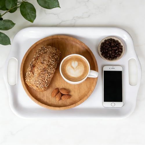 Extra Large Melamine Platters, Serving Tray with Handles for Cookie, Cupcakes, Desserts, Dishwasher Safe, alternate view 2