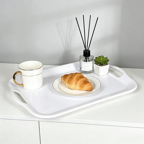 Extra Large Melamine Platters, Serving Tray with Handles for Cookie, Cupcakes, Desserts, Dishwasher Safe, alternate view 4