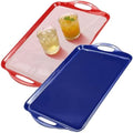 Extra Large Melamine Platters, Serving Tray with Handles for Cookie, Cupcakes, Desserts, Dishwasher Safe