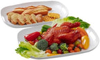 Extra Large Serving Platter, Set of 2, 18.75 x 14.375 x 2 Inch Large Melamine Serving Tray with Handle