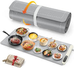 Extra Large Warming Mat for Food, Rapid and Full Surface Heating Gray