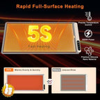 Extra Large Warming Mat for Food, Rapid and Full Surface Heating Gray, alternate view 3