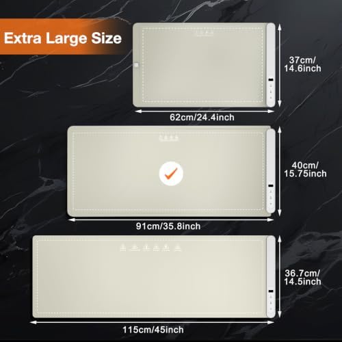 Extra Large Warming Mat for Food, Rapid and Full Surface Heating Khaki, alternate view 2