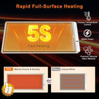Extra Large Warming Mat for Food, Rapid and Full Surface Heating Khaki, alternate view 3