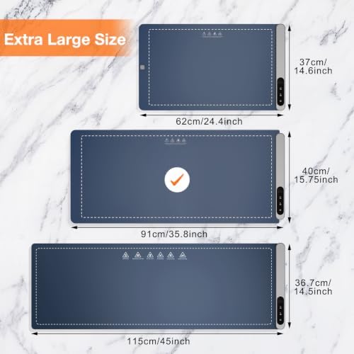 Extra Large Warming Mat for Food, Rapid and Full Surface Heating Navy, alternate view 2