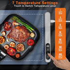 Extra Large Warming Mat for Food, Rapid and Full Surface Heating Navy, alternate view 4