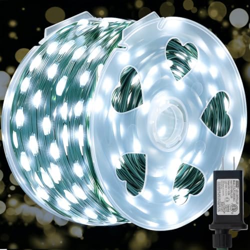 Extra Long 328 FT Christmas Lights, 1000 LED Cool White Lights