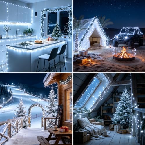 Extra Long 328 FT Christmas Lights, 1000 LED Cool White Lights, alternate view 2