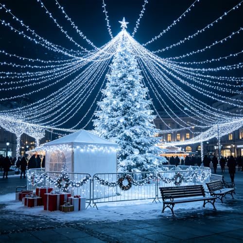 Extra Long 328 FT Christmas Lights, 1000 LED Cool White Lights, alternate view 5