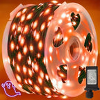 Extra Long 328 FT Halloween Lights, 1000 LED Outdoor Fairy String Light, Green PVC Copper Wire Christmas Lights