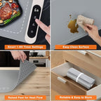 Extra Long Warming Mat for Food, Rapid and Full Surface Heating Gray, alternate view 5