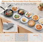Extra Long Warming Mat for Food, Rapid and Full Surface Heating Gray, alternate view 6