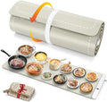 Extra Long Warming Mat for Food, Rapid and Full Surface Heating Khaki