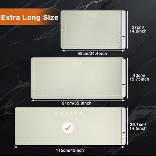Extra Long Warming Mat for Food, Rapid and Full Surface Heating Khaki, alternate view 2