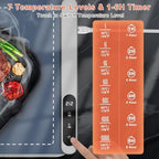 Extra Long Warming Mat for Food with Heat Resistant Pad, Prevent Countertop Cracks, Keep Meal Warm, Rapid and, alternate view
