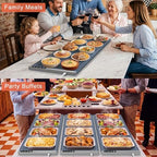 Extra Long Warming Mat for Food with Heat Resistant Pad, Prevent Countertop Cracks, Keep Meal Warm, Rapid and, alternate view
