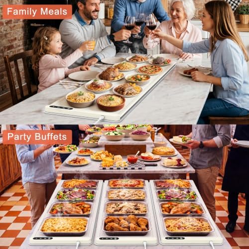 Extra Long Warming Mat for Food with Heat Resistant Pad, Prevent Countertop Cracks, Rapid and Full Surface, alternate view 6
