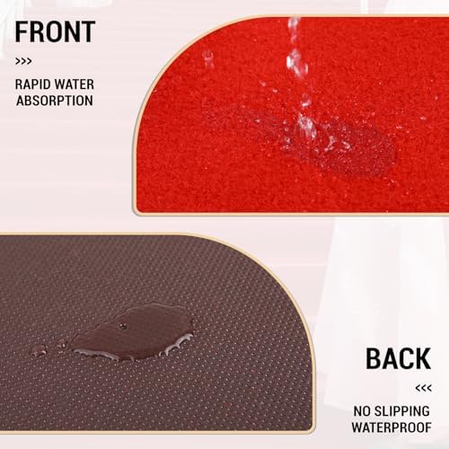 Extra Thick Red Carpet Runner for Party Felt Non-Slip Rubber Backed Aisle Runway Rug for Step, Proposal &, alternate view 5