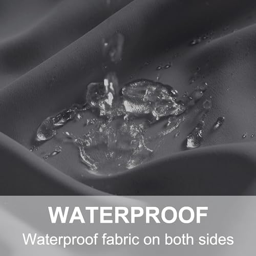 Extra Wide Outdoor Curtains for Patio Waterproof Tab Top Heavy Duty Thermal Insulated in Summer Full Coverage, alternate view