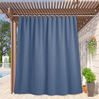 Extra Wide Outdoor Curtains for Patio Waterproof Tab Top Heavy Duty Thermal Insulated in Summer Full Coverage