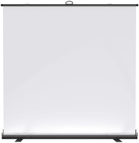 Extra Wide WASJOYE 81.5x83in Large Retractable White Backdrop Screen