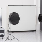 Extra Wide WASJOYE 81.5x83in Large Retractable White Backdrop Screen, alternate view 7