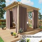 Fade Resistant Outdoor Curtains 2 Panels, Patio Waterproof Drapery Color Fastness Grade 4 Certification, UV, alternate view 4