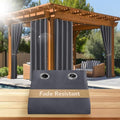 Fade Resistant Outdoor Curtains for Patio W52 x L84 in 2 Panels in Fade Resistant Grey