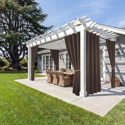 Fade Resistant Outdoor Curtains for Patio Waterproof 2 Panels, UV Protection Grade 4 Lightfastness Fade-Proof &, alternate