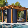 Fade Resistant Outdoor Curtains for Patio Waterproof 2 Panels, UV Protection Grade 4 Lightfastness Fade-Proof &