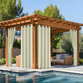 Fade Resistant Outdoor Patio Curtains Waterproof 2 Panels, Xenon Arc Tested Grade 4 Fade Proof, W52xL84 in