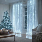 Fairy Curtain Lights Upgraded Tangle-Free Cool White USB Plug in 8 Modes String Hanging Lights with Remote for, alternate