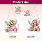 Fairy Diamond Painting Double-Sided Hanging Ornament Set, DIY Irregular Shaped Rhinestone Window Decoration Set, alternate
