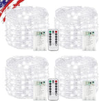 Fairy Lights Battery Operated with Remote,4Pack 80FT 240LED Cold White in Cool White