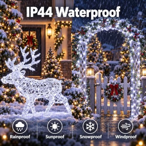 Fairy Lights Battery Operated with Remote,4Pack 80FT 240LED Cold White in Cool White, alternate view 4