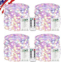 Fairy Lights Battery Operated with Remote, 4Pack 80FT 240LED Multicolor in Multicolor