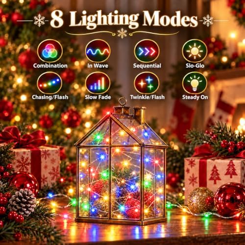 Fairy Lights Battery Operated with Remote, 4Pack 80FT 240LED Multicolor in Multicolor, alternate view 2
